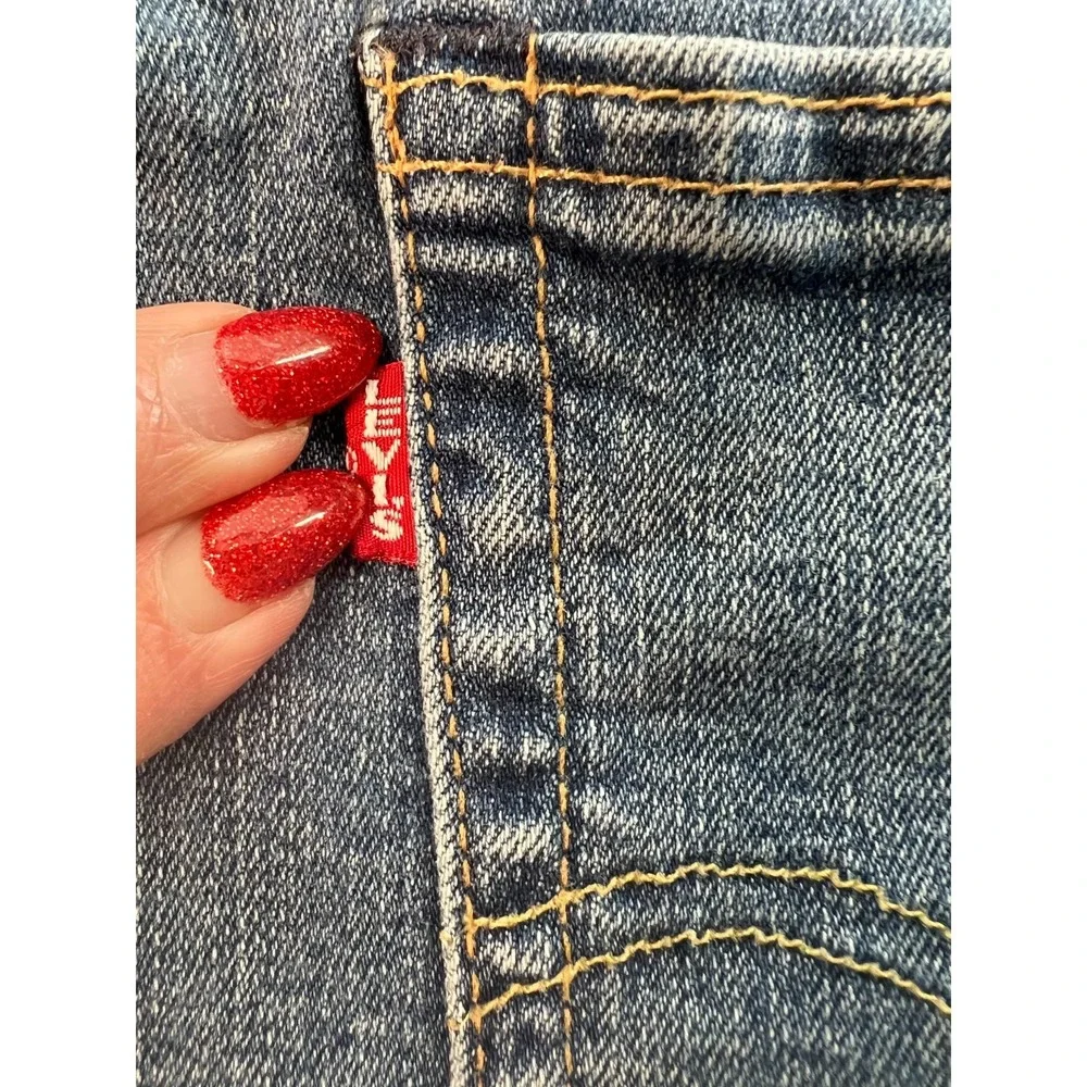 Levis Levi Big E Jeans Men's 32x30‎ Stretch 502 Premium Modern Leather Patch